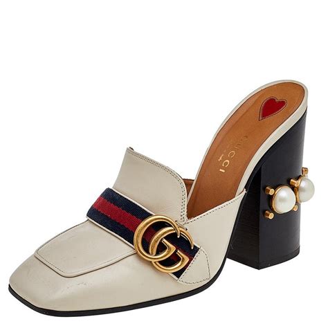 gucci cream mules|gucci mules for women.